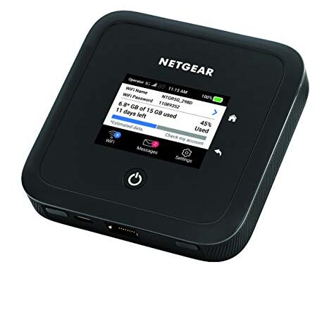 Netgear Router 5G Con Sim Slot Mr5200, 4G Router Wifi Portatile, Nighthawk Modem 5G E Router Wifi 6 Ax1800, Nero