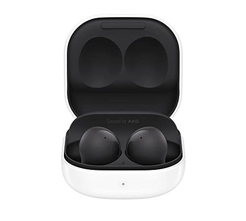 Samsung Galaxy Buds2 Cuffie Bluetooth, True Wireless, Cancellazione attiva rumori, Custodia Ricarica, Audio bilanciato, IPx2, Ergonomici Peso 5g/auricolare, Grafite (Graphite) 2021 [Versione Italiana]