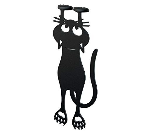 Balvi Segnalibro Curious Cat Colore Nero a Forma di Gatto 12 cm Plastica/Nylon