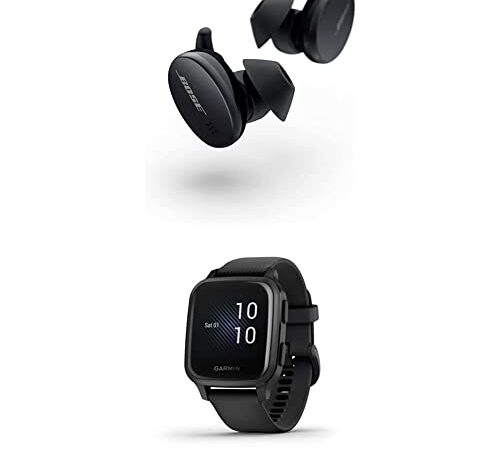 Bose Sport Earbuds - Auricolari Bluetooth Completamente Wireless, per Corse e Allenamenti + Garmin Venu Sq Music, Smartwatch GPS Sport con Lettore Musicale, Monitoraggio della Salute e Garmin Pay