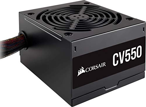 Corsair CV550 Alimentatore PC, 80 Plus Bronze, 550 W, CV (Cavi Fissi), Nero