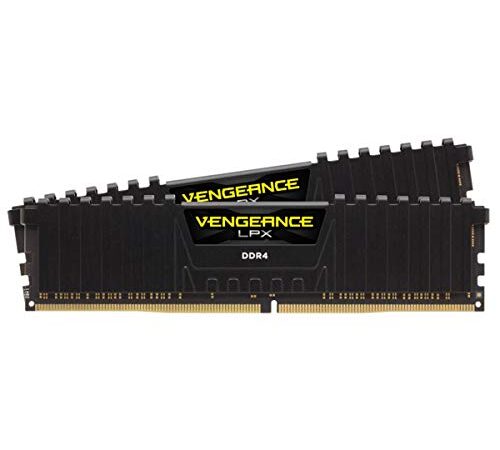 CORSAIR VENGEANCE LPX - Kit di memoria, C16 3200MHz DRAM DDR4 da 32GB (2 x 16GB), Nero