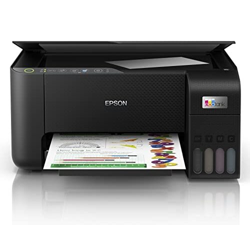 Epson EcoTank ET-2810 stampante Multifunzione A4 (stampa, copia, scansione) USB, Wi-Fi, Wi-Fi Direct, Epson Smart Panel, serbatoi flaconi alta capacità, lunga durata, Nero