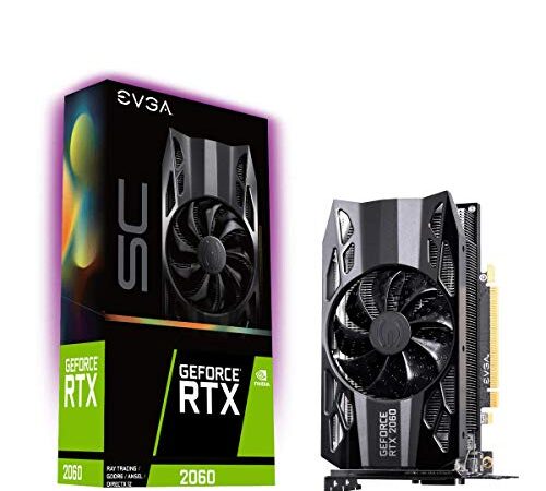 EVGA GeForce RTX 2060 SC GAMING, 6GB GDDR6, Ventilatore HDB , 06G-P4-2062-KR, Nero