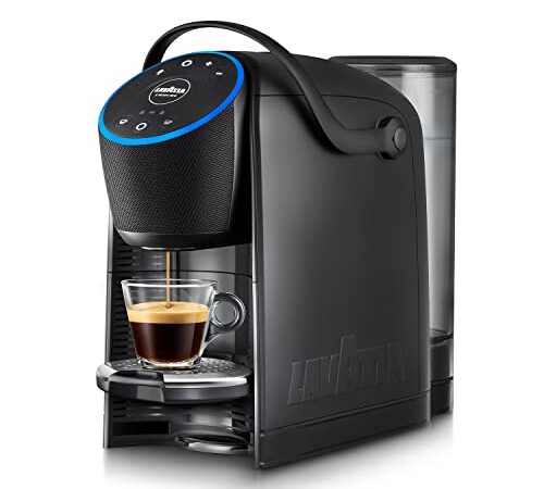 Lavazza A Modo Mio Voicy, Macchina Caffè Espresso con Alexa Integrata e Controllo Smart Home, per Capsule Lavazza A Modo Mio, Nera