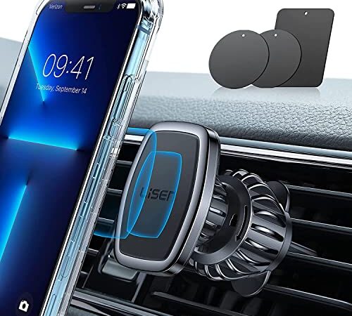 LISEN Porta Cellulare da Auto 6 Calamita per Cellulare Auto Magnete per Supporto Cellulare Auto Porta Telefono Auto Magnetico Universale Telefono con piastra in metallo Compatibile con tutti gli Phone