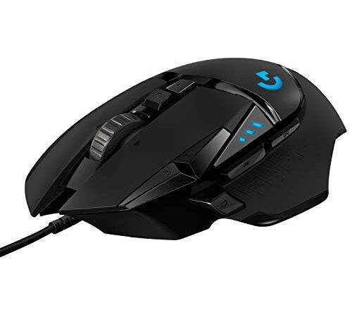 Logitech G502 HERO Mouse Gaming Prestazioni Elevate, Sensore HERO 25K, 25.600 DPI, RGB, Pesi Regolabili, 11 Pulsanti Programmabili, Memoria Integrata, PC/Mac/Laptop, Nero