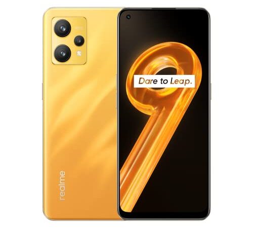 realme 9, 6+128GB Smartphone, Fotocamera da 108MP con sensore ProLight, Display Super AMOLED 90Hz, Processore Snapdragon 680, Batteria da 5000 mAh, Design olografico ondulato, Dorato (Sunburst Gold)