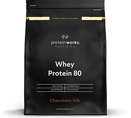 THE PROTEIN WORKS Proteine Whey 80 (Concentrate) In Polvere | 82% Di Proteine | Frullato Proteico Povero Di Zuccheri | Cioccolato Morbido | 500g