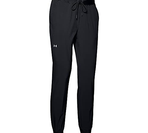 Under Armour Ua Sport Woven, Pantaloni Tuta Donna, Nero (Black Metallic Silver), S