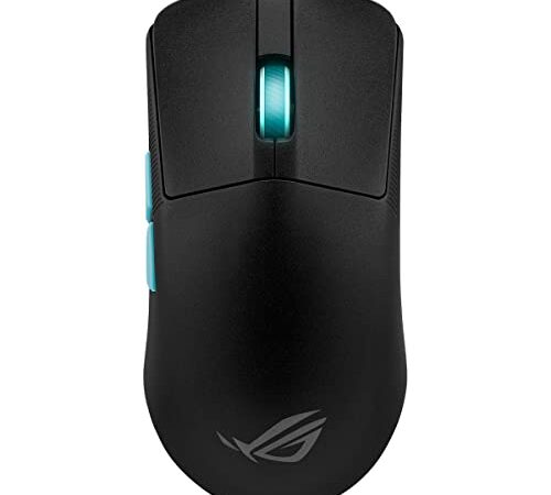 ASUS ROG Harpe Ace Aim Lab Edition Mouse Gaming, Super Leggero, 36000 dpi, Wireless 2.4 GHz, Bluetooth, Bassa Latenza, USB, Batteria a Lunga Durata, Illuminazione RGB Aura SYNC, Bianco