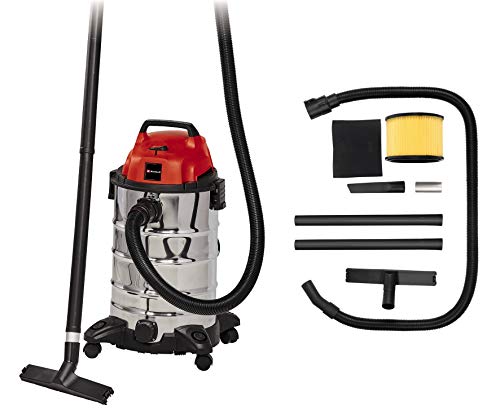 Einhell TC-VC 1930 S Bidone aspira solidi e liquidi (1500 W, depressione 190 mbar, vano 30 l, bocchetta scarico liquidi)