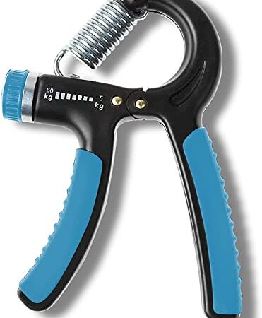 HCT STYLE Hand Grip Regolabile,Molle per Avambracci,Pinze Avambraccio,Allenamento Avambraccio 5-60kg(11-132) lbs Attrezzi per Palestra in Casa,Riabilitazione Mano E Dita Attrezzi Portatile (Blue)