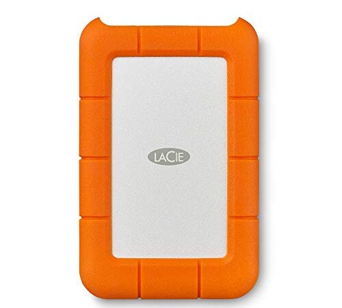 LaCie Rugged Mini, 2TB, 2.5', Portable External Hard Drive, for PC and Mac, Shock, Drop and Pressure Resistant, 2 year Rescue Services (LAC9000298)