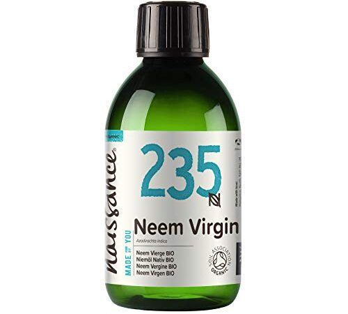 Naissance olio di Neem Vergine Certificato Biologico pressato a freddo 250ml - Puro e Naturale al 100%, Vegano e senza OGM