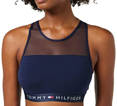 Tommy Hilfiger Bralette Donna Elasticizzata, Blu (Navy Blazer), S