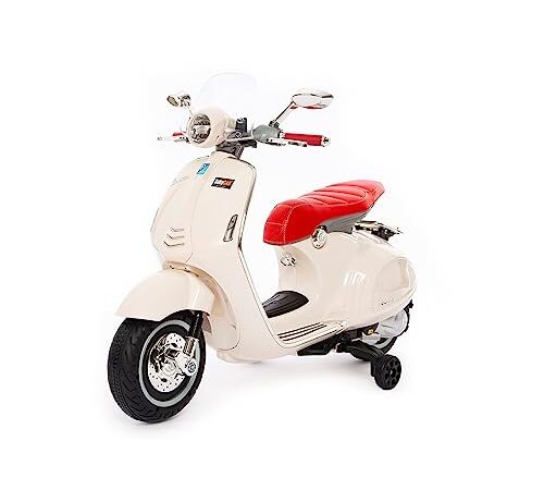 Vespa Piaggio Moto per Bambini 946 (Bianco) con MP3, luci e suoni | Moto elettrica bambini 3-5 anni con licenza ufficiale