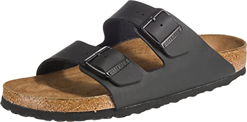 Birkenstock Arizona, Sandali Unisex Adulto, Nero (Schwarz), 41 (Normale)