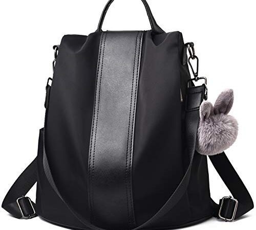 Charmore Zaino da Donna Antifurto Borse Nylon impermeabile Daypack Spalla per Viaggio Lavoro Scuola