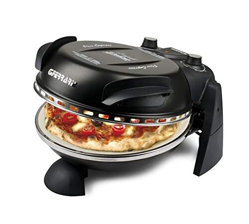 G3 Ferrari G10006 Pizza Express Delizia, Forno Pizza, 1200 W, 400°C, Pizza fragrante in 5 minuti, Ricettario incluso, Nero