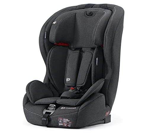 Kinderkraft Seggiolino Auto SAFETY FIX, con Isofix, Poggiatesta Regolabile, per Bambini da Gruppo 1-2-3, 9-36 Kg, Nero