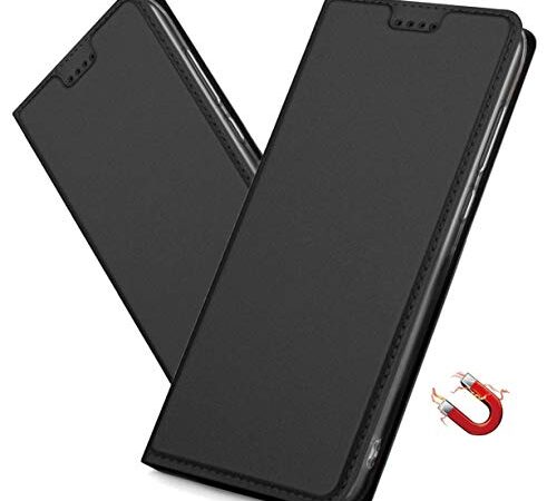 MRSTER Cover per Xiaomi Mi 9 Lite, Stile di Business Custodia Pelle Portafoglio Caso con Chiusura Magnetic Protezione Custodia per Xiaomi Mi 9 Lite/Mi CC9. DT Black