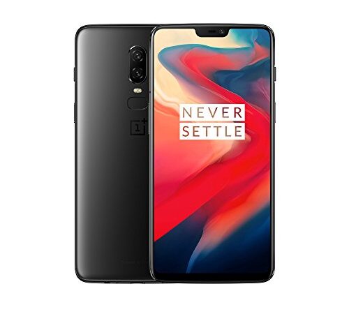 OnePlus 6 Smartphone 8GB RAM, 128 GB Memoria (non espandibile), OxygenOS basato su Android Oreo, Camera Doppia (16 + 20 MPx), Dual SIM, Nero (Midnight Black)