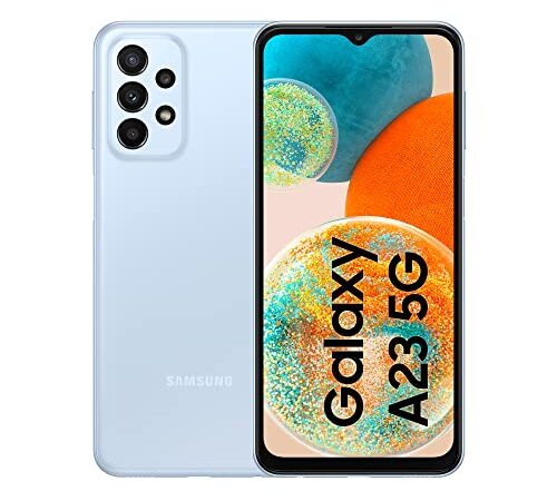 SAMSUNG Smartphone Galaxy A23 5G Android 12, display Infinity-V da 6,6» di memoria interna espandibile², batteria da 5000 mAh³, Awesome Blue, 4 GB di RAM e 128 GB, (versione italiana)