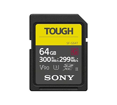 Sony Memoria SD-XC 64 GB Serie G Tough - Lettura 300 MB/s, Scrittura 299 MB/s, Resistente a Condizioni Estreme, SF64TG